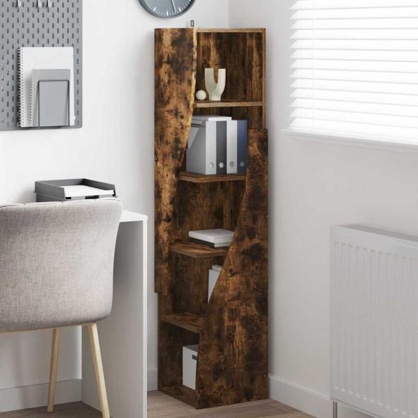 Eckschrank Weiß 32x32x140cm Holzwerkstoff