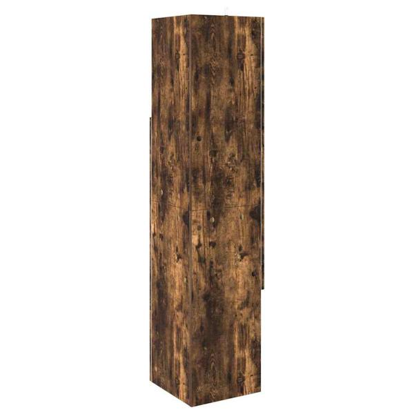 Eckschrank Weiß 32x32x140cm Holzwerkstoff