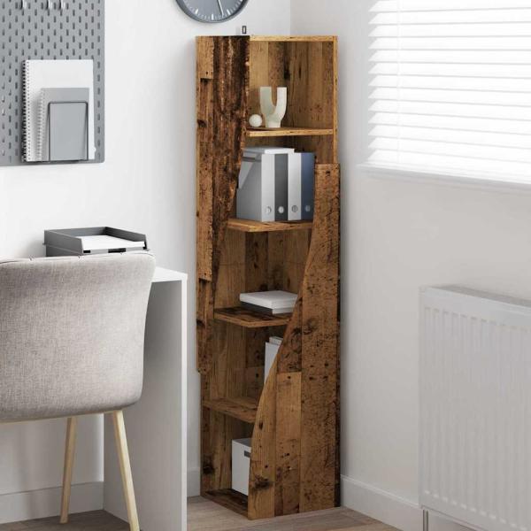 Eckschrank Weiß 32x32x140cm Holzwerkstoff