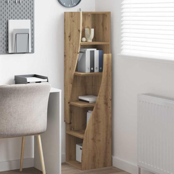 Eckschrank Weiß 32x32x140cm Holzwerkstoff