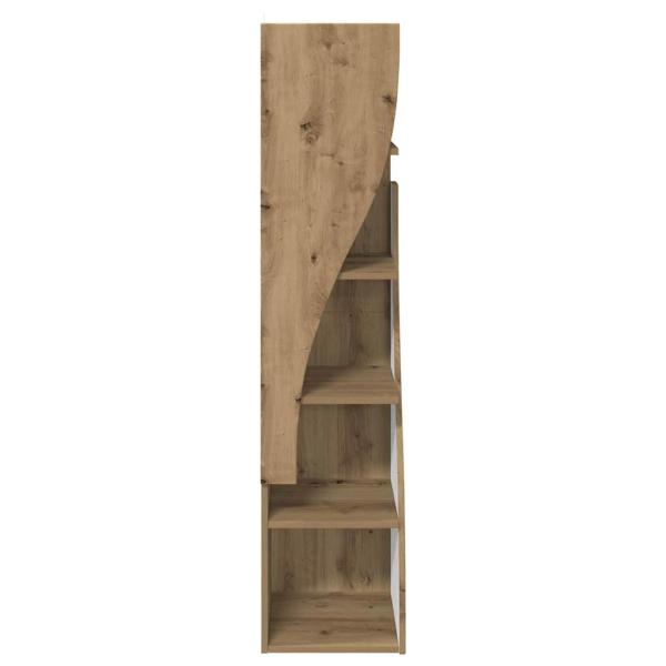 Eckschrank Weiß 32x32x140cm Holzwerkstoff