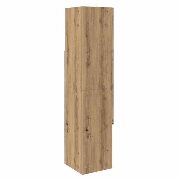 Eckschrank Weiß 32x32x140cm Holzwerkstoff