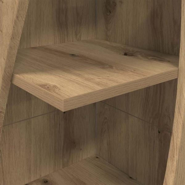 Eckschrank Weiß 32x32x140cm Holzwerkstoff