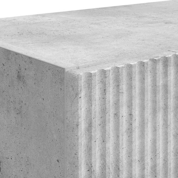 TV-Wandschrank 2 pcs Beton Grau 59,5 x 31 x 40 cm Holzwerkstoff