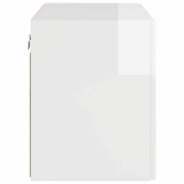 TV-Wandschrank Hochglanz Weiß 59,5 x 31 x 40 cm Holzwerkstoff