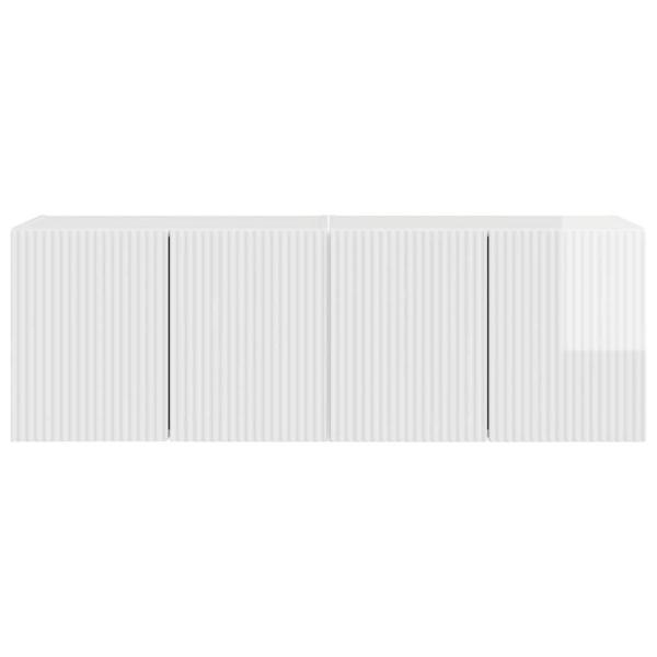 TV-Wandschrank 2 pcs Hochglanz Weiß 59,5 x 31 x 40 cm