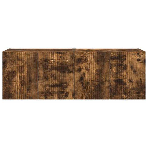 TV-Wandschrank 2 pcs Geräucherte Eiche 59,5 x 31 x 40 cm