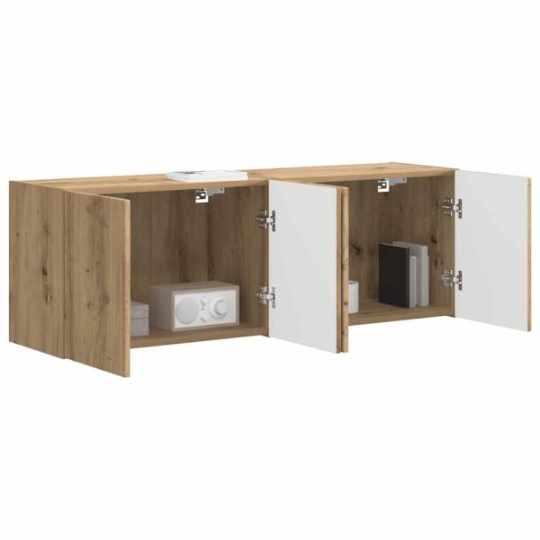 ARDEBO.de - TV-Wandschrank 2 pcs Artisan-Eiche 59,5 x 31 x 40 cm