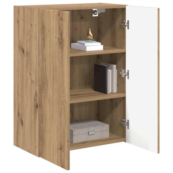 TV-Wandschrank Weiß 59,5 x 31 x 60 cm Holzwerkstoff