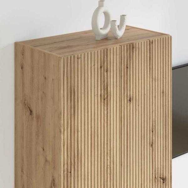 TV-Wandschrank Weiß 59,5 x 31 x 60 cm Holzwerkstoff