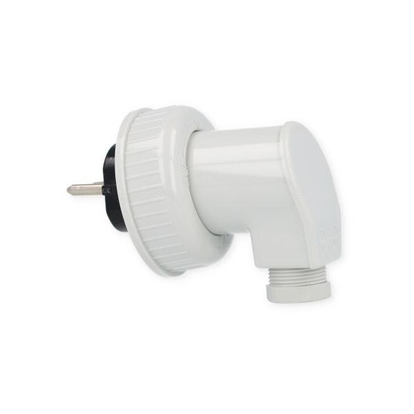 SCHUKO-Stecker für SCHUKO-Steckdose mit Bajonettverschluss, Wassergeschützt Aufputz System (IP 66), Grau, Gira 002031