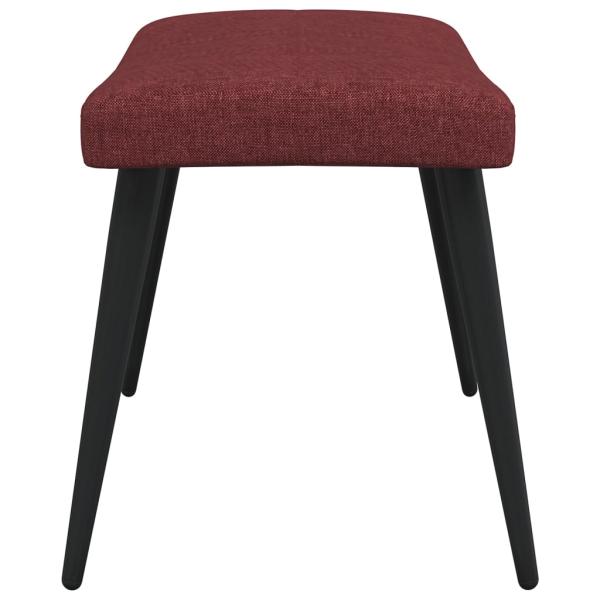 Relaxsessel mit Hocker Weinrot Stoff