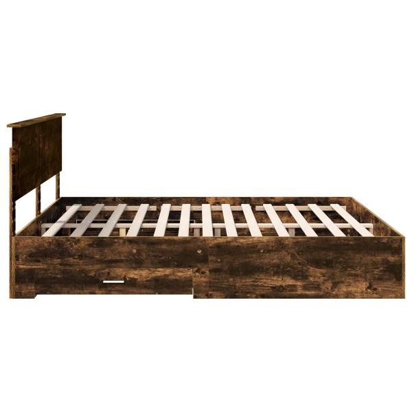 Bettrahmen Geräucherte Eiche 180 x 200 cm Holzwerkstoff