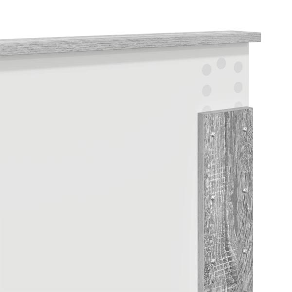 Bettrahmen Graues Sonoma 140 x 190 cm Holzwerkstoff