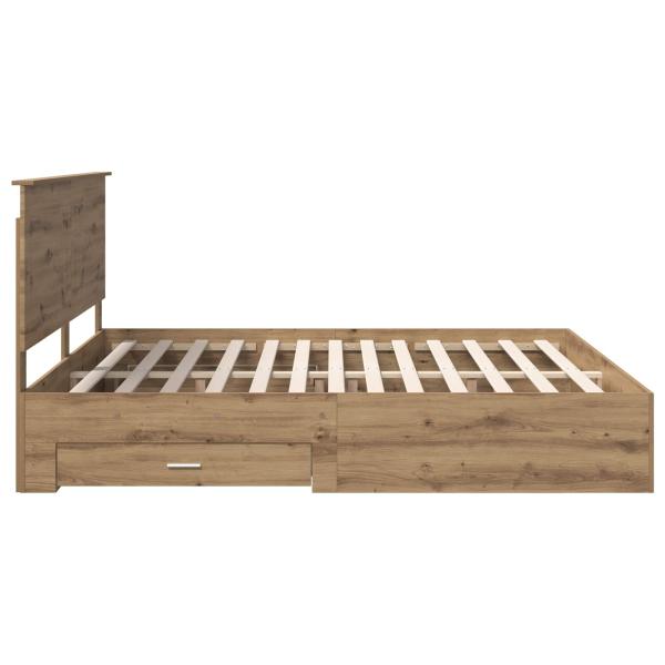 Bettrahmen Artisan-Eiche 180 x 200 cm Holzwerkstoff