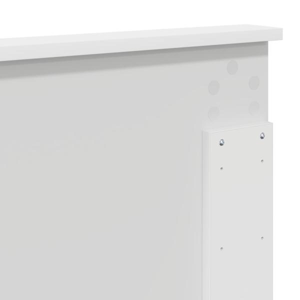 Bettrahmen mit Kopfteil Weiß 150 x 200 cm Holzwerkstoff