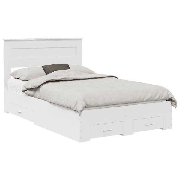 Bettrahmen mit Schubladen mit Kopfteil Holzwerkstoff