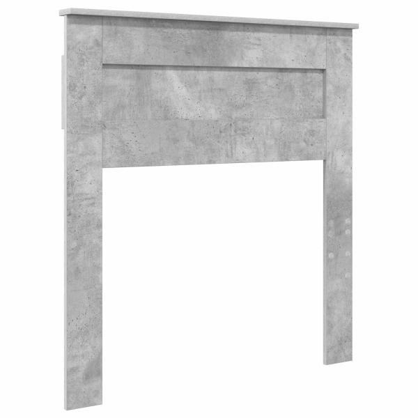 ARDEBO.de - Bettrahmen mit Kopfteil Beton Grau 100 x 200 cm Holzwerkstoff