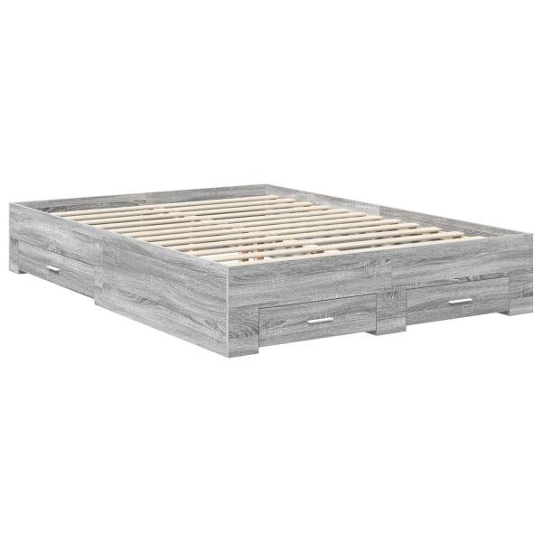 Bettgestell mit Schubladen mit Kopfteil Holzwerkstoff