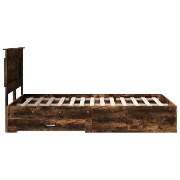 Bettgestell mit Schubladen mit Kopfteil Holzwerkstoff