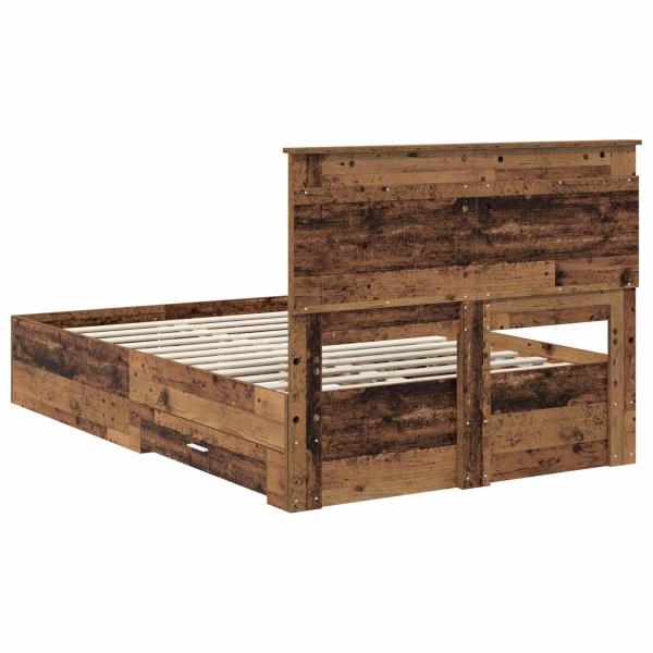 Bettgestell mit Schubladen mit Kopfteil Holzwerkstoff