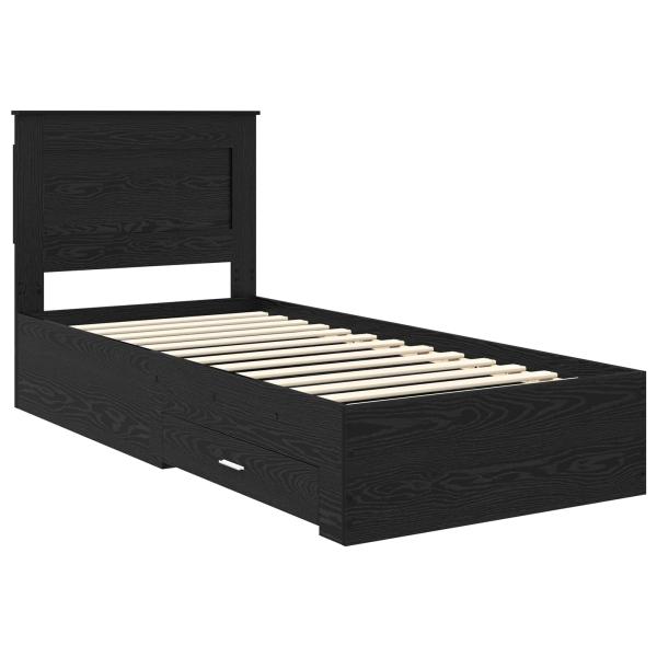 Bettgestell mit Schubladen mit Kopfteil Holzwerkstoff