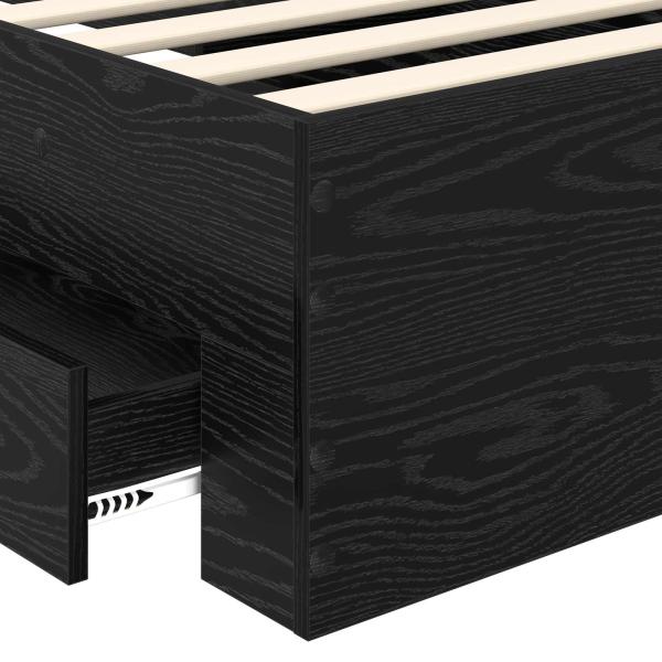 Bettgestell mit Schubladen mit Kopfteil Holzwerkstoff