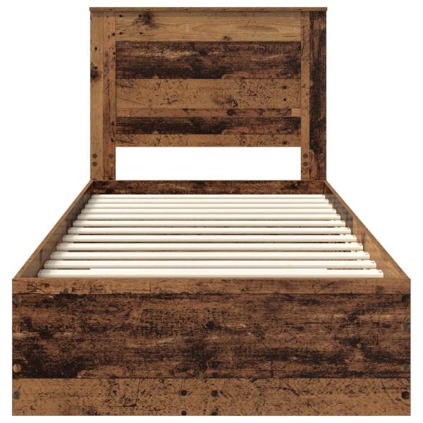 Bettgestell mit Schubladen mit Kopfteil Holzwerkstoff