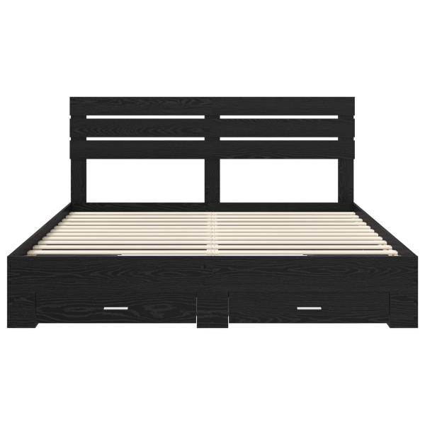 Bettgestell mit Schubladen mit Kopfteil Holzwerkstoff