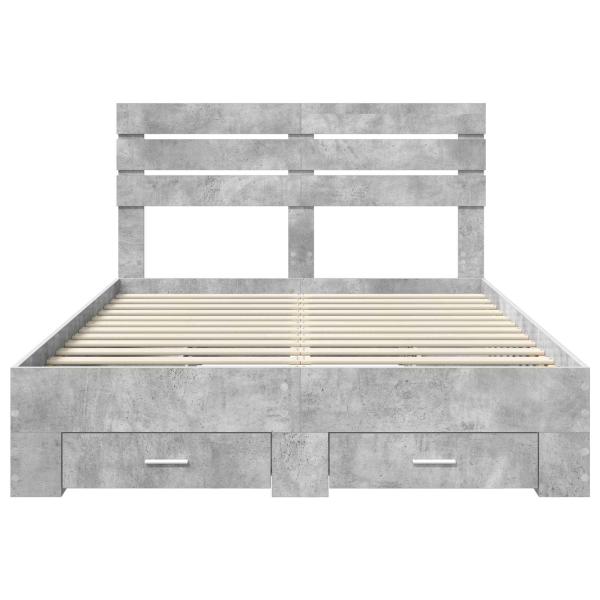 Bettgestell mit Schubladen mit Kopfteil Holzwerkstoff