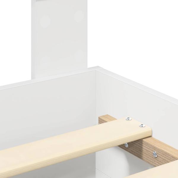 Bettgestell mit Schubladen mit Kopfteil Holzwerkstoff