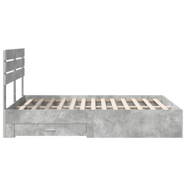 Bettgestell mit Schubladen mit Kopfteil Holzwerkstoff