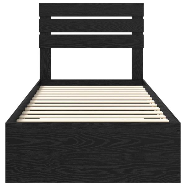 Bettgestell mit Schubladen mit Kopfteil Holzwerkstoff