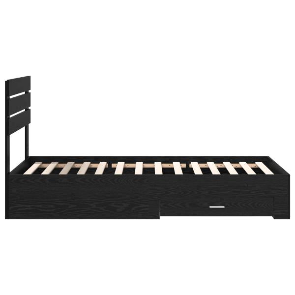 Bettgestell mit Schubladen mit Kopfteil Holzwerkstoff