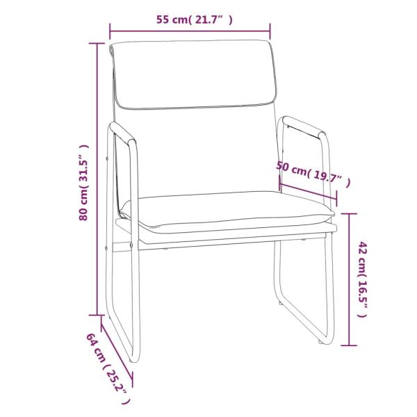 ARDEBO.de - Loungesessel Weinrot 55x64x80 cm Stoff