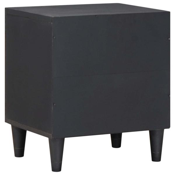 Nachttisch mit Tür Schwarz 40 x 33 x 46 cm Massivholz Mango