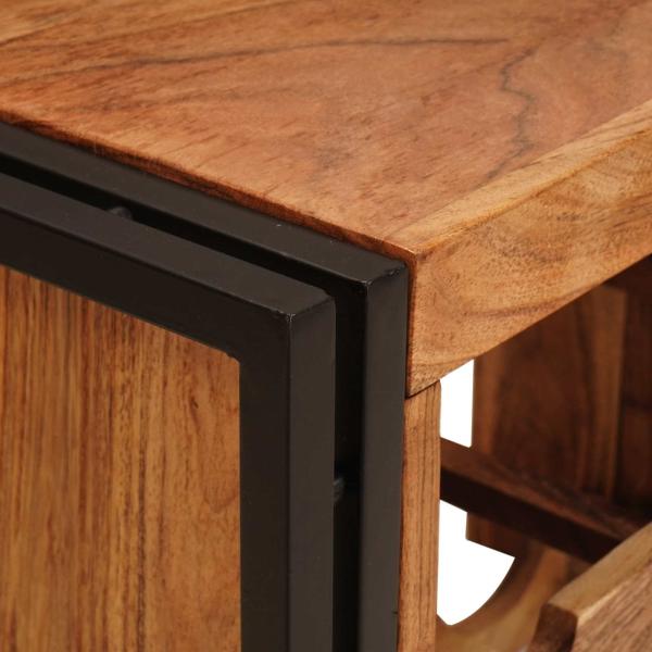 Weinregal Braun 100 x 45 x 33 cm Massivholz Akazie