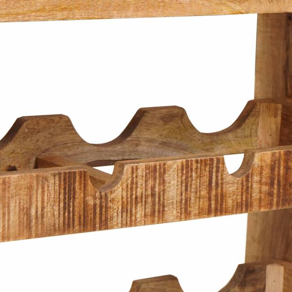 Weinregal Braun 100 x 45 x 33 cm Massives grobes Mangoholz