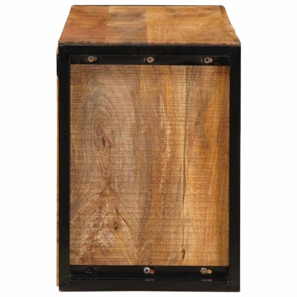 Weinregal Braun 100 x 45 x 33 cm Massives grobes Mangoholz