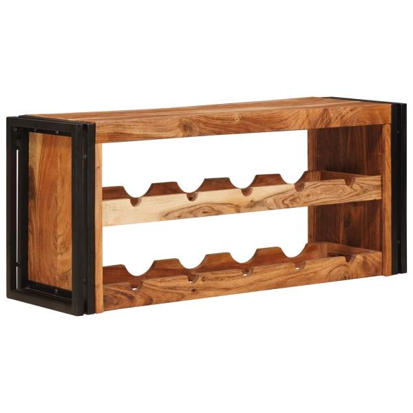 Weinregal Braun 100 x 45 x 33 cm Massivholz Akazie