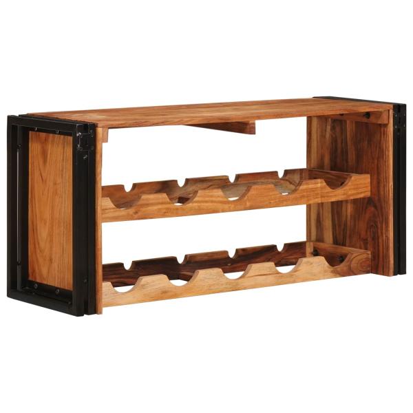 Weinregal Braun 100 x 45 x 33 cm Massivholz Akazie