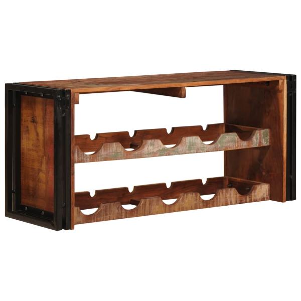 Weinregal Braun 100 x 45 x 33 cm Massives Altholz