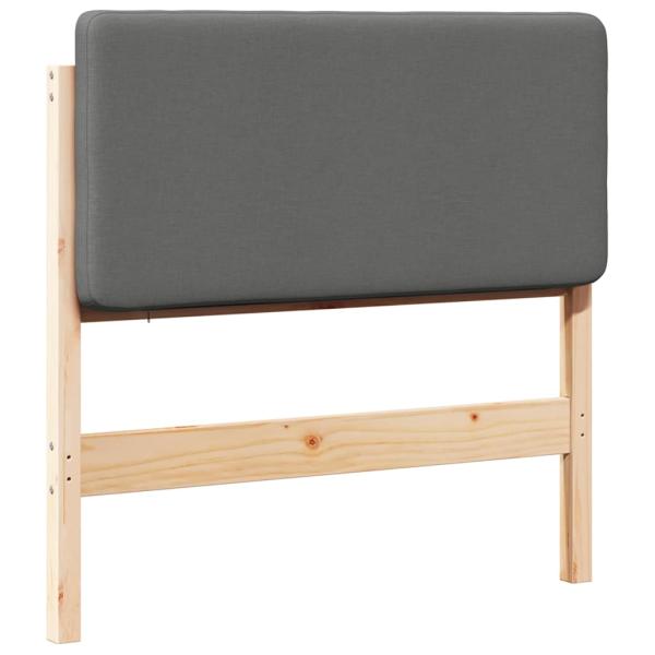 Gepolstertes Kopfteil mit Kopfteil Braun und Hellgrau 90 cm