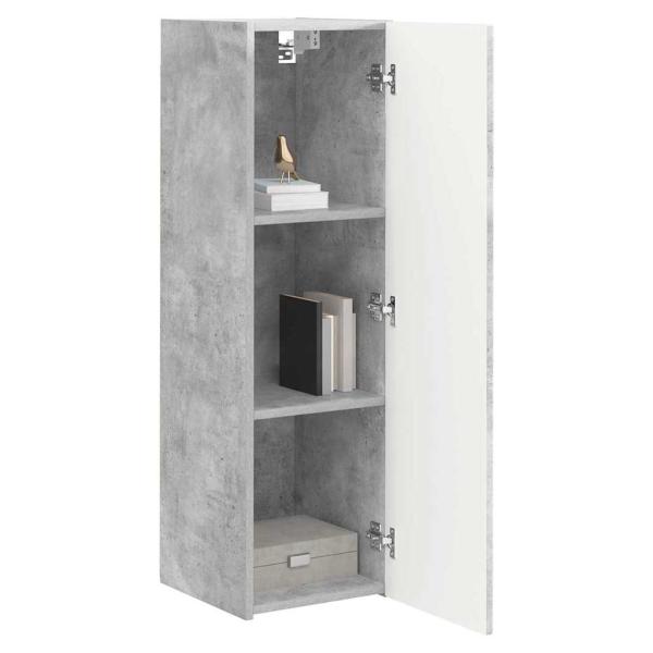 TV-Wandschrank 2 pcs Beton 30 x 31 x 100 cm Holzwerkstoff