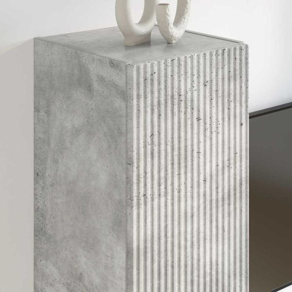 TV-Wandschrank 2 pcs Beton 30 x 31 x 100 cm Holzwerkstoff