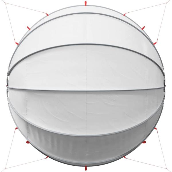 Pool-Dome Grau und Orange 430 x 430 x 210 cm