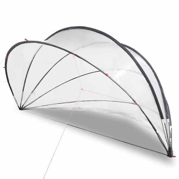 ARDEBO.de - Pool-Dome Transparent 430 x 430 x 210 cm PVC