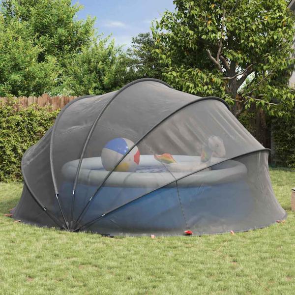 ARDEBO.de - Pool-Dome Schwarz 430 x 430 x 210 cm