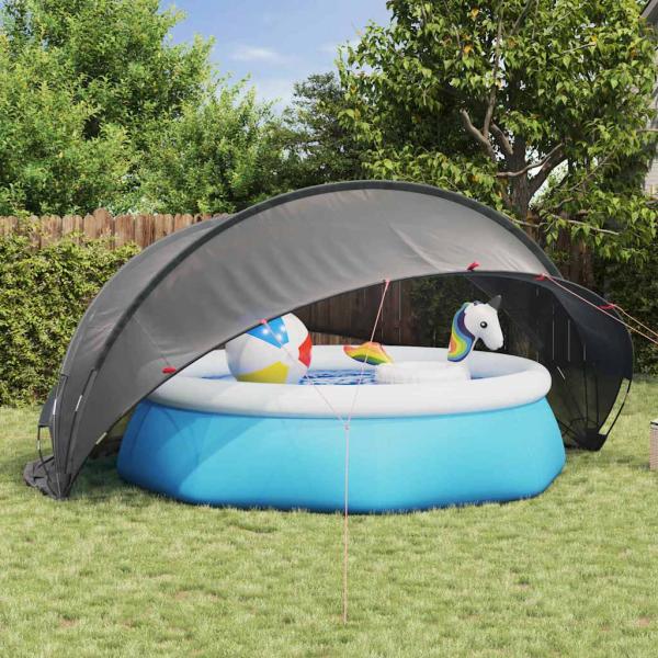 ARDEBO.de - Pool-Dome Schwarz 472 x 460 x 229 cm