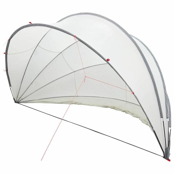 ARDEBO.de - Pool-Dome Grau und Orange 500 x 500 x 236 cm